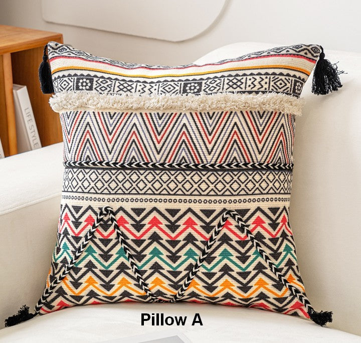 Decorative Throw Pillows for Living Room, Bohemian Decorative Sofa Pillows, Geometric Modern Pillows, Oriental Square Pillows for Couch-HomePaintingDecor