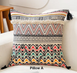 Decorative Throw Pillows for Living Room, Bohemian Decorative Sofa Pillows, Geometric Modern Pillows, Oriental Square Pillows for Couch-HomePaintingDecor