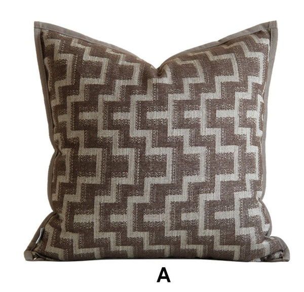 Geometric Modern Sofa Pillows, Contemporary Throw Pillows, Modern Pillows for Bedroom, Modern Sofa Pillows, Mid Century Decorative Pillows for Couch-HomePaintingDecor