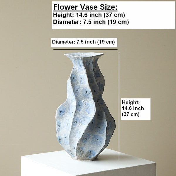 Centerpiece Ceramic Bouquet Vases, Elegant Handmade Modern Flower Vase, Porcelain Vases for Modern Home Decor, Contemporary Vases on Dining Table-HomePaintingDecor