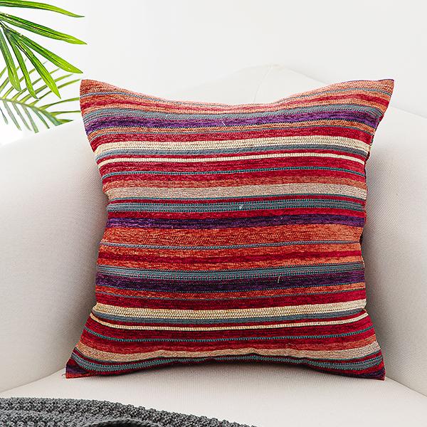 Extra Large Geometric Pattern Chenille Throw Pillows, Oriental Throw Pillow for Couch, Bohemian Decorative Sofa Pillows-HomePaintingDecor