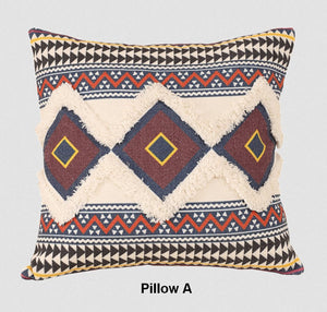 Oriental Decorative Throw Pillows for Living Room, Square Pillows for Couch, Geometric Modern Pillow Covers, Bohemian Decorative Sofa Pillows-HomePaintingDecor