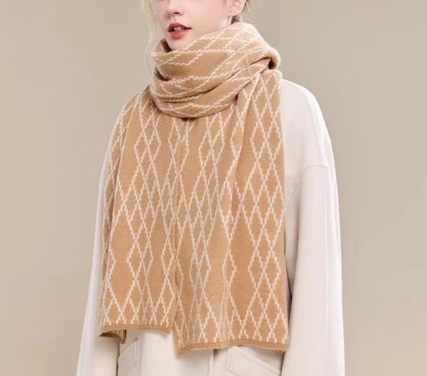 Winter Wool Scarf, Soft Cashmere Scarf for Women, Elegant Wool Scarves, Warm Winter Scarf, Cold Weather Scarf, Fashion Scarf, Christmas Gifts for Her, Holiday Scarf-HomePaintingDecor