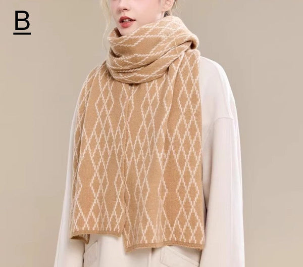 Elegant Wool Scarves, Warm Winter Scarf, Cold Weather Scarf, Fashion Scarf, Christmas Gifts for Her, Holiday Scarf, Winter Wool Scarf, Soft Cashmere Scarf for Women-HomePaintingDecor