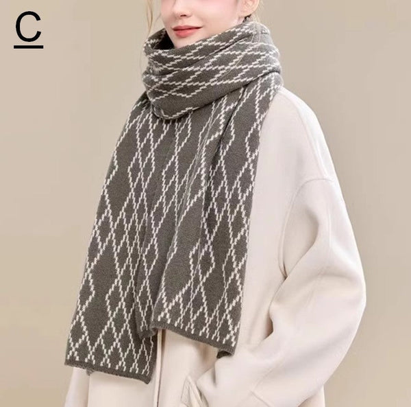 Elegant Wool Scarves, Warm Winter Scarf, Cold Weather Scarf, Fashion Scarf, Christmas Gifts for Her, Holiday Scarf, Winter Wool Scarf, Soft Cashmere Scarf for Women-HomePaintingDecor