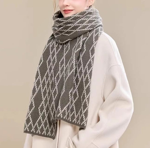 Elegant Wool Scarves, Warm Winter Scarf, Cold Weather Scarf, Fashion Scarf, Christmas Gifts for Her, Holiday Scarf, Winter Wool Scarf, Soft Cashmere Scarf for Women-HomePaintingDecor