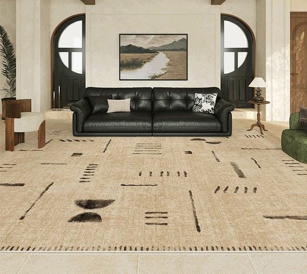Modern Rugs under Dining Room Table, Contemporary Abstract Rugs Next to Bed, Geometric Modern Carpets for Office, Large Modern Rugs for Living Room-HomePaintingDecor