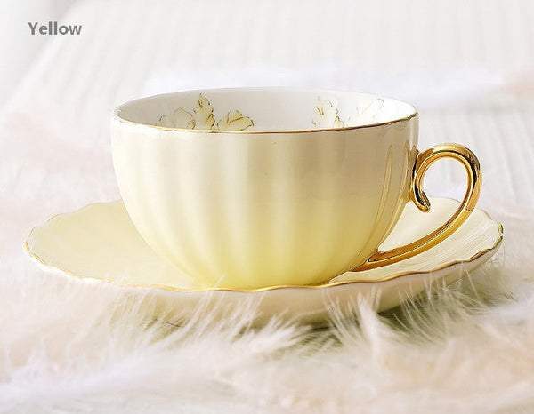 Beautiful British Tea Cups, Unique Traditional Afternoon Tea Cup and Saucer, Elegant Ceramic Coffee Cups, Royal Porcelain Tea Cup Set-HomePaintingDecor