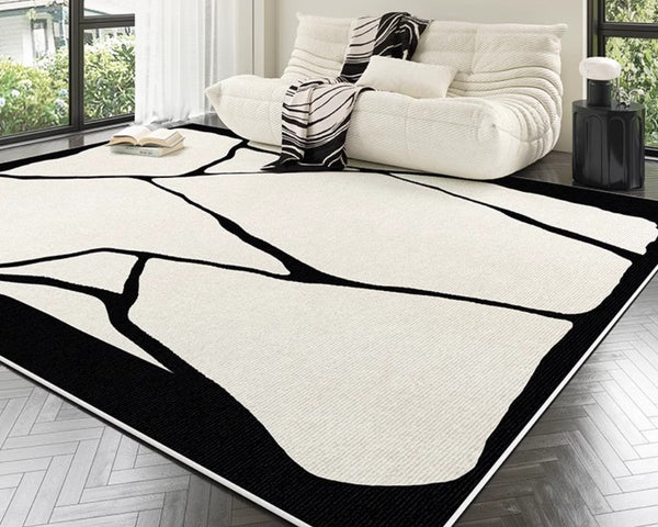 Contemporary Modern Rugs for Bedroom, Large Modern Rugs for Living Room, Extra Large Geometric Modern Rugs for Dining Room-HomePaintingDecor