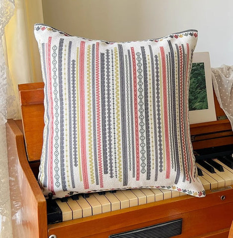 Decorative Throw Pillows for Dining Room, Bohemian Decorative Sofa Pillows, Geometric Modern Pillow Covers, Oriental Square Pillows for Couch-HomePaintingDecor