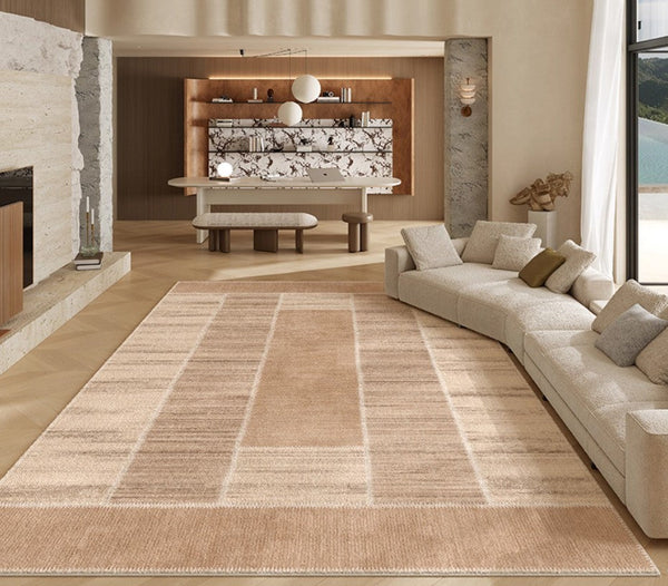 Modern Rugs for Dining Room, Contemporary Rugs for Bedroom, Abstract Modern Carpets for Living Room, Mid Century Modern Rugs Next to Bed-HomePaintingDecor