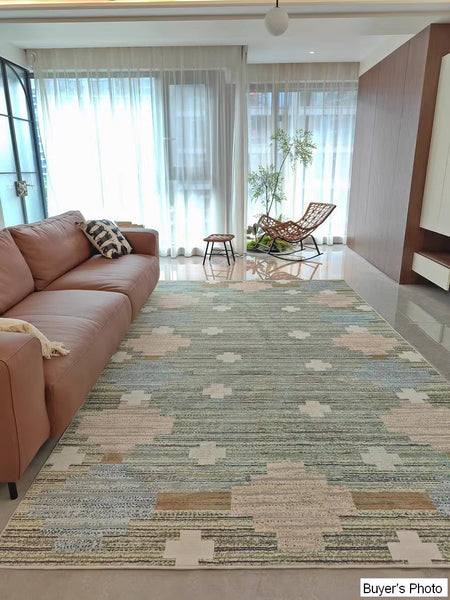 Extra Large Vintage Persian Rugs, Oversized Area Rugs for Living Room, Morocco Green Rugs for Dining Room, Traditional Colorful Moroccan Rug, Vintage Rugs for Bedroom-HomePaintingDecor
