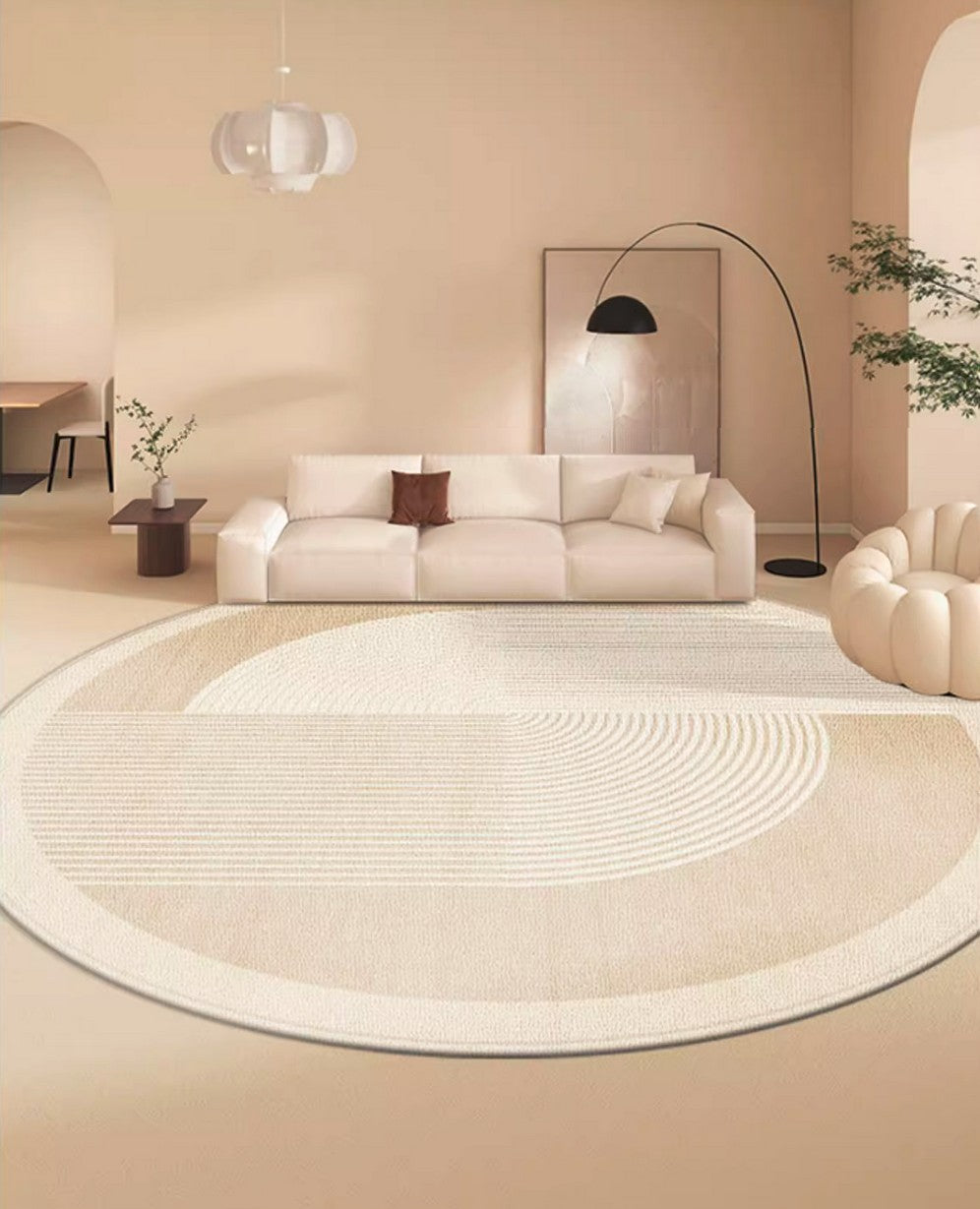 Bedroom Modern Round Rugs Circular Soft, Plush Comfortable Area Carpet Mat