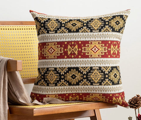 Decorative Throw Pillows, Bohemia Sofa Pillows for Living Room, Geometric Pattern Throw Pillow for Couch, Large Bohemian Decorative Sofa Pillows-HomePaintingDecor