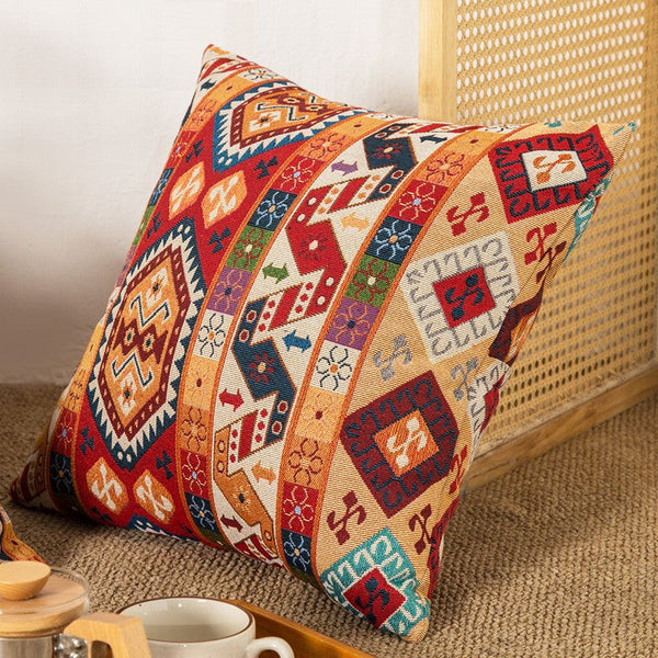 Extra Large Decorative Throw Pillows, Modern Sofa Pillows for Bedroom, Geometric Pattern Chenille Throw Pillow for Couch, Bohemian Decorative Sofa Pillows-HomePaintingDecor