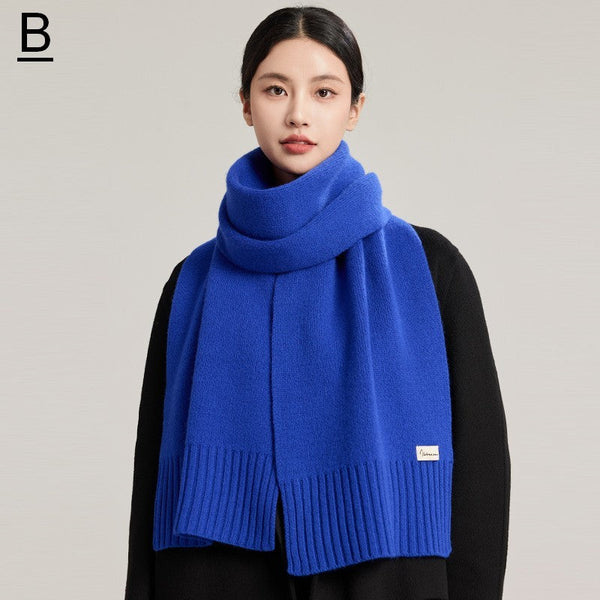 Soft Cashmere Scarf for Women, Casual Scarf for Women, Cold Weather Scarf, Fashion Designer Scarf, Black Winter Scarf, Modern Wool Scarf for Women-HomePaintingDecor