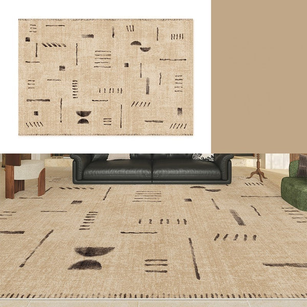 Modern Rugs under Dining Room Table, Contemporary Abstract Rugs Next to Bed, Geometric Modern Carpets for Office, Large Modern Rugs for Living Room-HomePaintingDecor