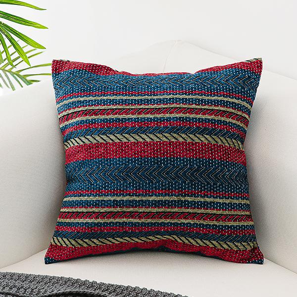 Extra Large Geometric Pattern Chenille Throw Pillows, Oriental Throw Pillow for Couch, Bohemian Decorative Sofa Pillows-HomePaintingDecor