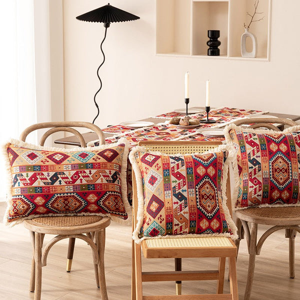 Bedroom Bohemian Decorative Sofa Pillows, Oriental Throw Pillow for Couch, Geometric Decorative Throw Pillows for Living Room (Copy)-HomePaintingDecor