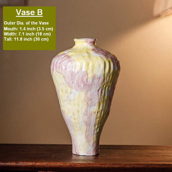 Handmade Water Holding Flower Vases, Modern Bouquet Flower Vases, Centerpiece on Dining Table, Large Flower Vase on Table, Pottery Flower Vases-HomePaintingDecor