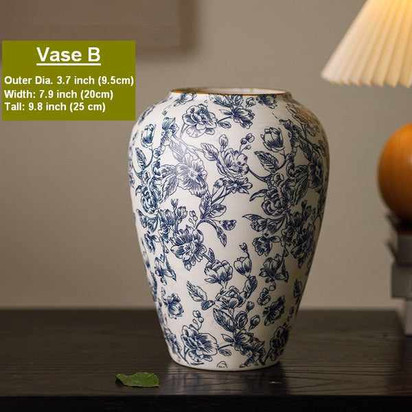 Centerpiece on Dining Table, Flower Vase on Table, Handmade Water Holding Flower Vases, Porcelain Flower Vases, Modern Ceramic Bouquet Vases-HomePaintingDecor