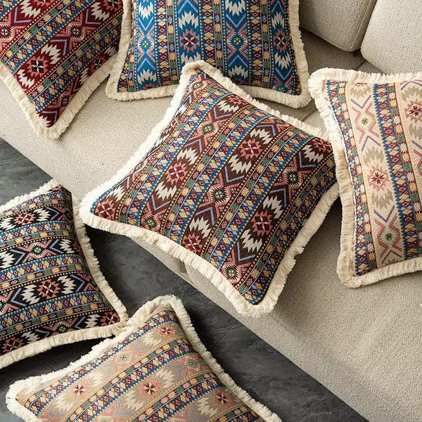 Large Bohemian Decorative Sofa Pillows for Living Room, Modern Geometric Pillows, Decorative Throw Pillows for Bedroom, Oriental Throw Pillow for Couch-HomePaintingDecor