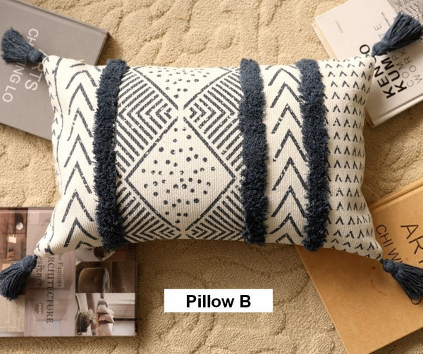 Oriental Square Pillows for Couch, Decorative Throw Pillows for Dining Room, Decorative Sofa Pillow Covers, Bohemian Geometric Modern Pillows-HomePaintingDecor