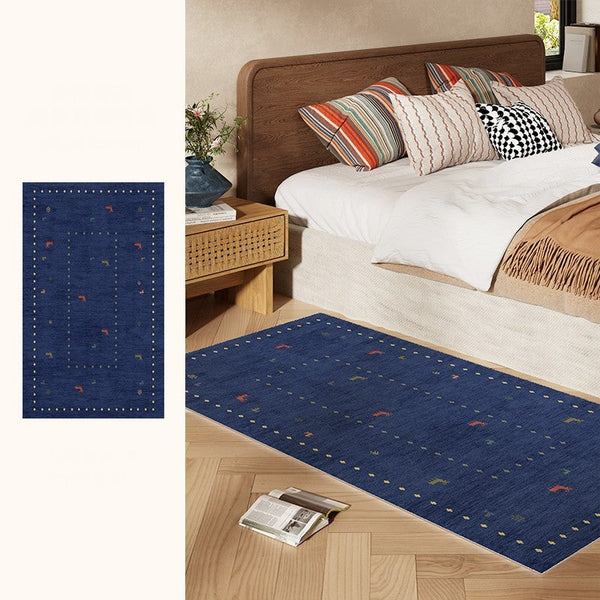 Modern Runner Rugs Next to Bed, Contemporary Runner Rugs for Living Room, Blue Runner Rugs for Hallway, Bathroom Runner Rugs, Kitchen Runner Rugs-HomePaintingDecor