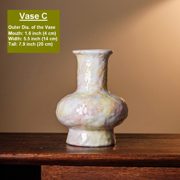 Handmade Water Holding Flower Vases, Modern Bouquet Flower Vases, Centerpiece on Dining Table, Large Flower Vase on Table, Pottery Flower Vases-HomePaintingDecor