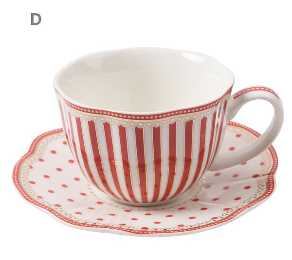 Unique Porcelain Cup and Saucer, Afternoon British Tea Cups, Creative Bone China Porcelain Tea Cup Set, Elegant Modern Ceramic Coffee Cups-HomePaintingDecor
