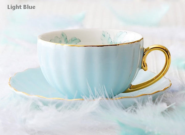 Beautiful British Tea Cups, Unique Traditional Afternoon Tea Cup and Saucer, Elegant Ceramic Coffee Cups, Royal Porcelain Tea Cup Set-HomePaintingDecor