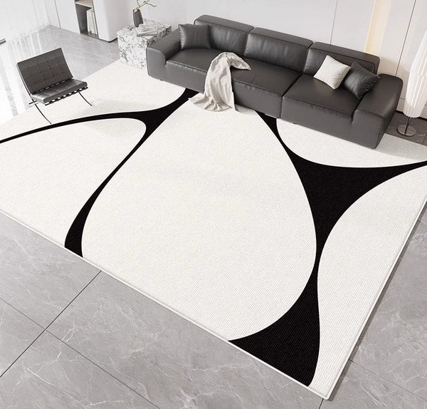 Abstract Contemporary Modern Rugs, Large Modern Rugs for Living Room, Geometric Modern Rugs for Bedroom, Modern Rugs for Dining Room-HomePaintingDecor