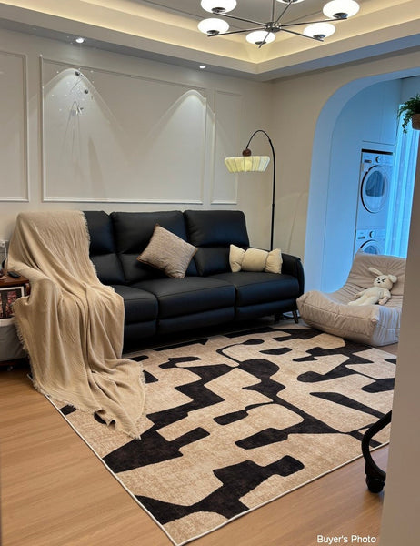 Large Modern Rugs for Living Room, Modern Rugs under Dining Room Table, Contemporary Abstract Rugs Next to Bed, Geometric Modern Carpets for Office-HomePaintingDecor