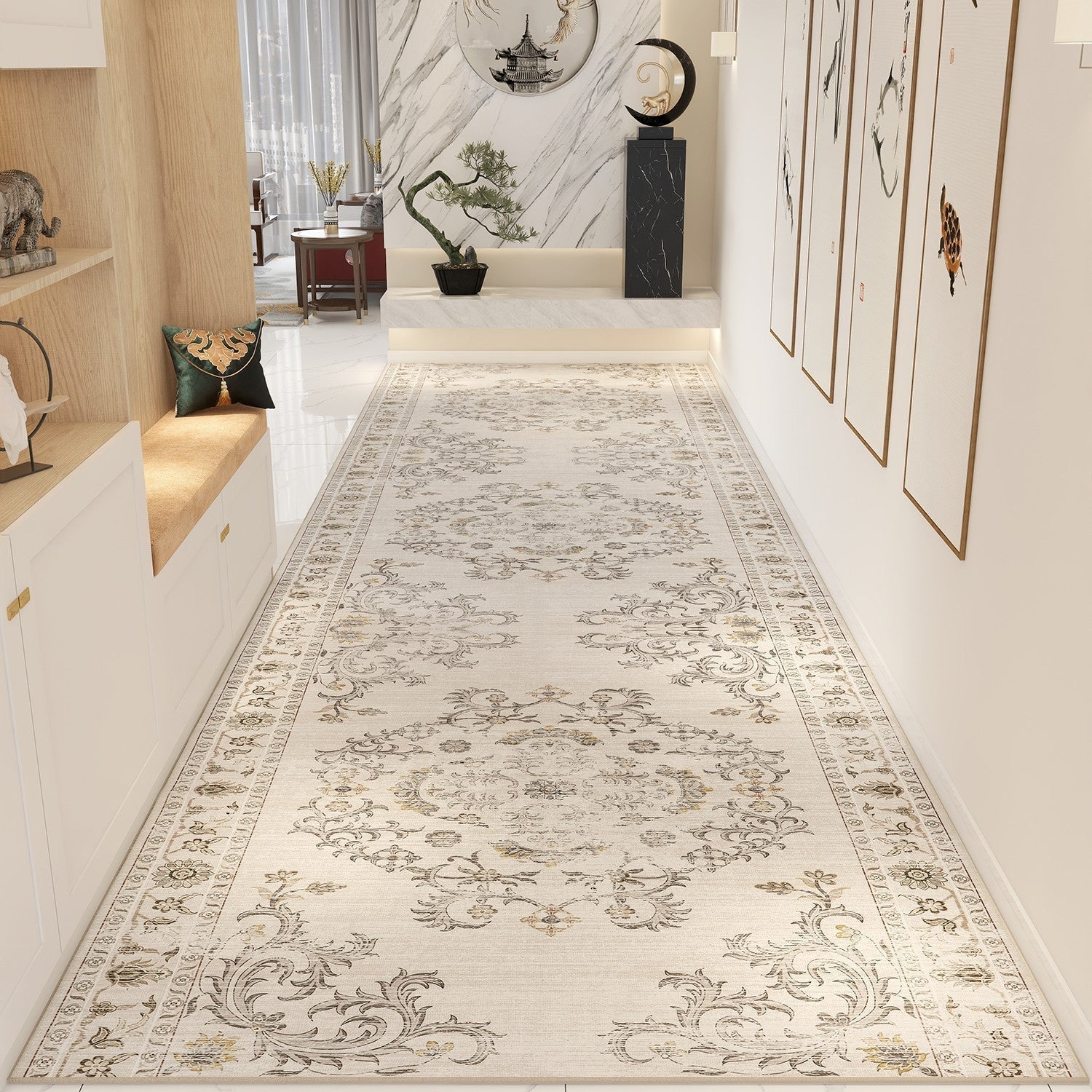 Traditional Morocco Long Narrow Runner Rugs, Berber Style Hallway Carpet, Vintage Entryway Runner, Handmade Inspired Rug, Bohemian Corridor Mat