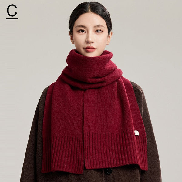 Casual Scarf for Women, Cold Weather Scarf, Fashion Designer Scarf, Red Winter Scarf, Modern Wool Scarf for Women, Soft Cashmere Scarf for Women-HomePaintingDecor