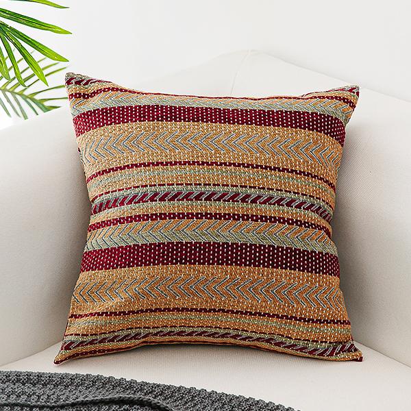 Extra Large Geometric Pattern Chenille Throw Pillows, Oriental Throw Pillow for Couch, Bohemian Decorative Sofa Pillows-HomePaintingDecor