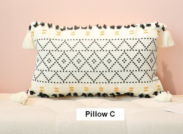 Oriental Decorative Throw Pillows for Bedroom, Square Pillows for Couch, Contemporary Modern Pillow Covers, Bohemian Decorative Sofa Pillows-HomePaintingDecor