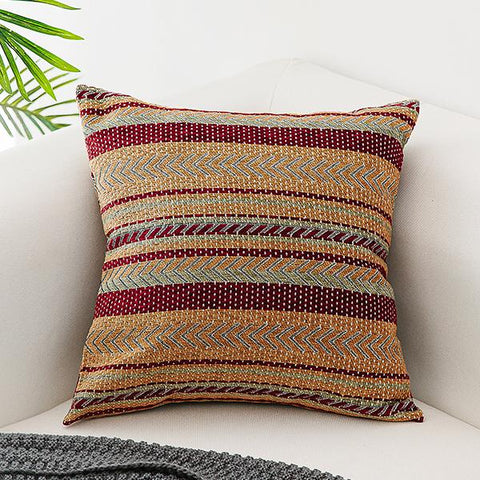 Large Geometric Pattern Chenille Throw Pillow for Couch, Bohemian Decorative Sofa Pillows, Modern Decorative Throw Pillows-HomePaintingDecor