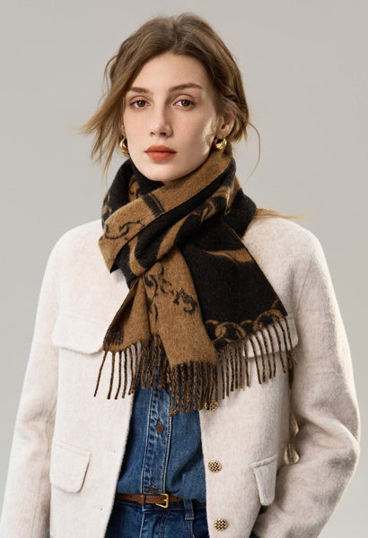 Cold Weather Scarf, Fashion Scarf, Soft Cashmere Scarf for Girls, Elegant Designer Scarf, Holiday Women Scarf, Christmas Gifts for Her, Modern Wool Scarf, Warm Winter Scarf-HomePaintingDecor