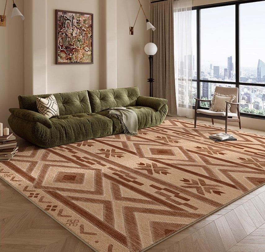 Mid Century Modern Rugs Next to Bed, Contemporary Rugs for Bedroom, Abstract Modern Carpets for Living Room, Modern Rugs for Dining Room-HomePaintingDecor