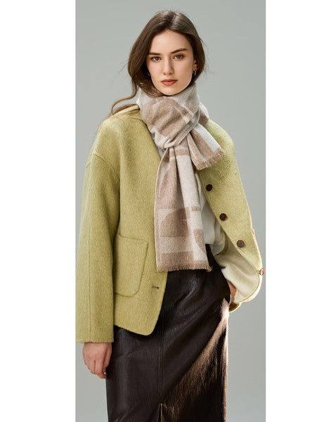 Cold Weather Scarf, Winter Scarf, Soft Cashmere Scarf for Women, Casual Scarf for Women, Modern Wool Scarf for Women, Fashion Designer Scarf-HomePaintingDecor