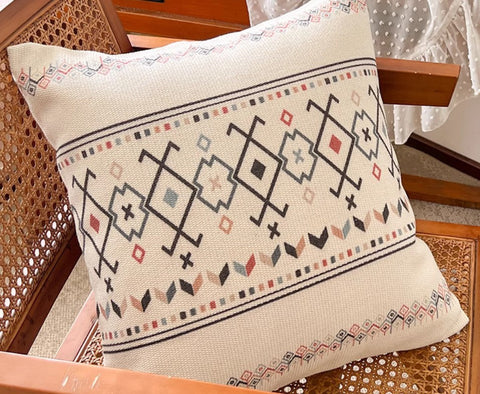 Decorative Throw Pillows for Dining Room, Bohemian Geometric Modern Pillows, Decorative Sofa Pillow Covers, Oriental Square Pillows for Couch-HomePaintingDecor