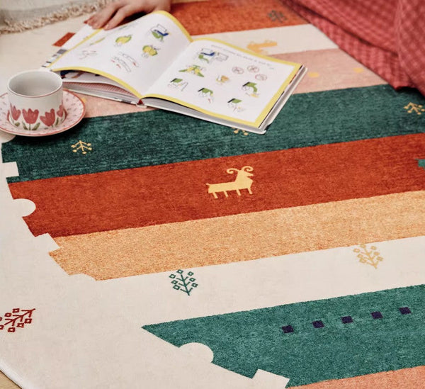 Modern Rugs for Children's Room, Geometric Modern Rug Ideas for Living Room, Circular Modern Rugs for Bathroom, Abstract Contemporary Round Rugs for Dining Room-HomePaintingDecor