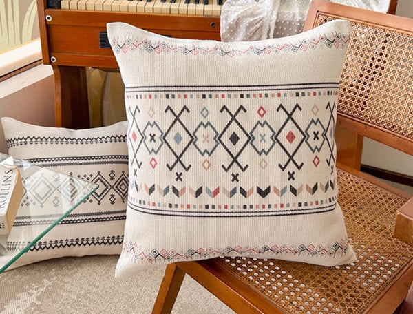 Decorative Throw Pillows for Dining Room, Bohemian Geometric Modern Pillows, Decorative Sofa Pillow Covers, Oriental Square Pillows for Couch-HomePaintingDecor