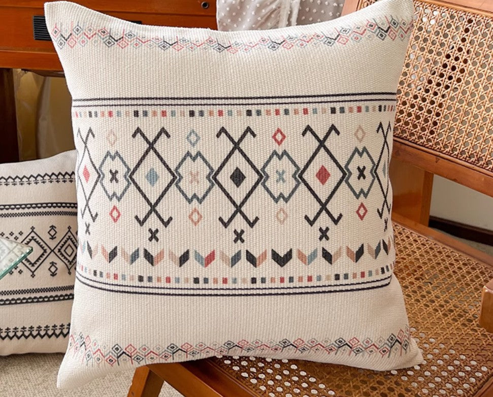 Decorative Throw Pillows for Dining Room, Bohemian Geometric Modern Pillows, Decorative Sofa Pillow Covers, Oriental Square Pillows for Couch-HomePaintingDecor