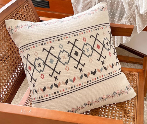 Decorative Throw Pillows for Dining Room, Bohemian Geometric Modern Pillows, Decorative Sofa Pillow Covers, Oriental Square Pillows for Couch-HomePaintingDecor