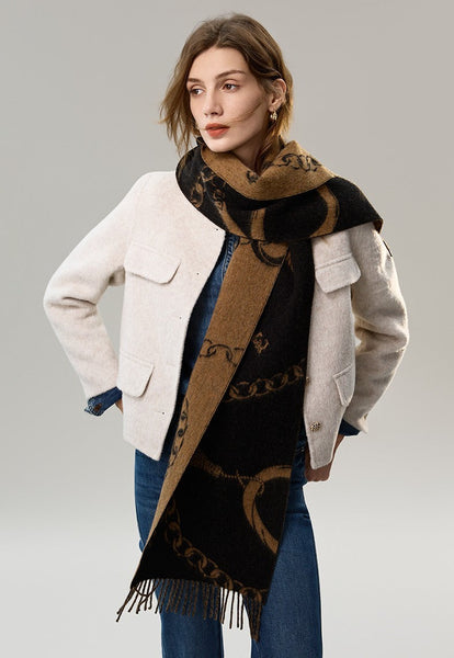 Cold Weather Scarf, Fashion Scarf, Soft Cashmere Scarf for Girls, Elegant Designer Scarf, Holiday Women Scarf, Christmas Gifts for Her, Modern Wool Scarf, Warm Winter Scarf-HomePaintingDecor