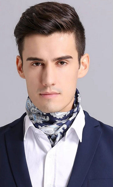 Scarf For Suit Men, Thin Silk Neck Scarf, Short Real Silk Scarf, Mens Short Silk Neckwear, Skinny Silk Scarf Mens, Casual Silk Scarf Men, Lightweight Short Silk Scarf-HomePaintingDecor