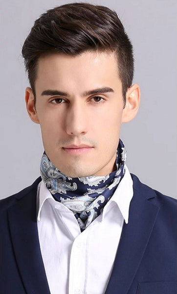 Scarf For Suit Men, Thin Silk Neck Scarf, Short Real Silk Scarf, Mens Short Silk Neckwear, Skinny Silk Scarf Mens, Casual Silk Scarf Men, Lightweight Short Silk Scarf-HomePaintingDecor