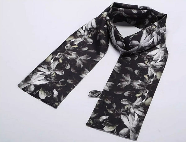 Lightweight Short Silk Scarf, Casual Silk Scarf Men, Mens Dress Silk Scarf, Short Silk Ascot Men, Silk Scarf For Blazer, Mens Summer Silk Scarf-HomePaintingDecor